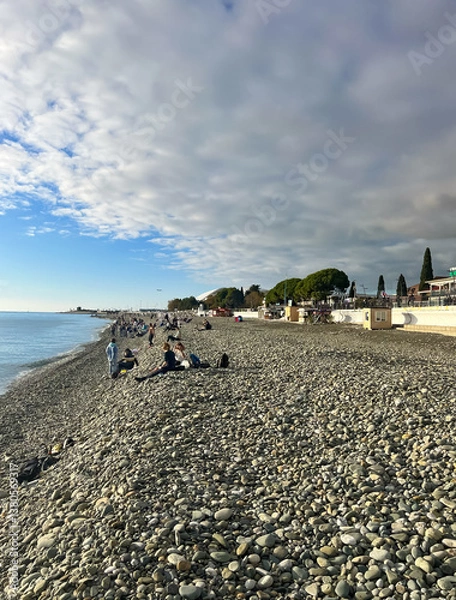 Obraz Black Sea in autumn in Sochi