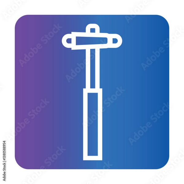 Fototapeta reflex hammer black line icon for digital and print projects.