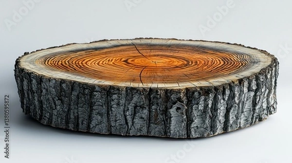 Fototapeta Rustic Wooden Tree Slice: A Natural Stand