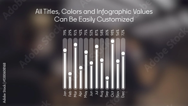 Obraz Clean Infographics Slide | Animated Data, Charts and Diagrams for Presentations