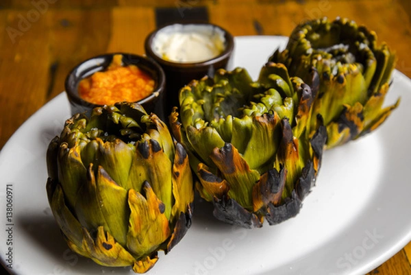 Fototapeta Grilled artichokes