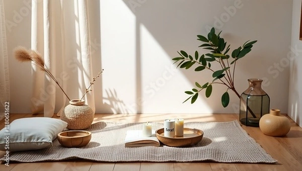Fototapeta Tranquil Escape: A Peaceful Retreat Setting for Relaxation