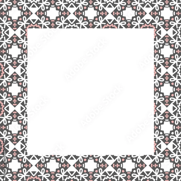 Obraz Hand drawn lacy frame for text.