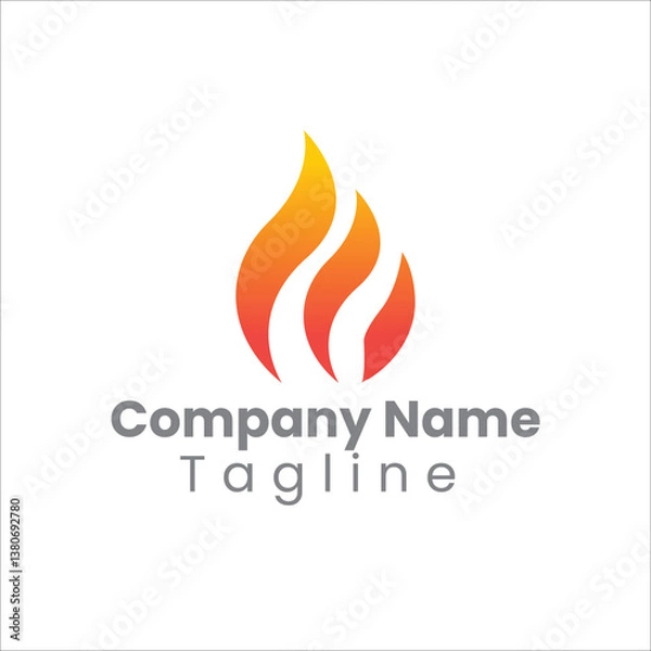 Fototapeta flame logo