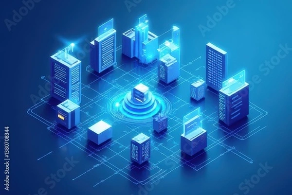 Fototapeta Reseller Hosting Platform Visualization