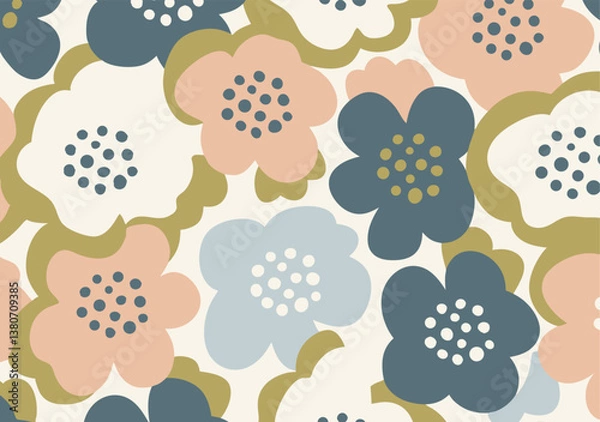 Fototapeta Abstract Flower and Leaf Design for Branding, Editorial Graphics, Posters