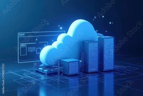 Fototapeta Updated Title: Contemporary WordPress Cloud Hosting Offerings