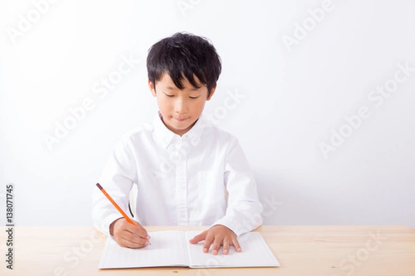 Obraz 勉強をする少年