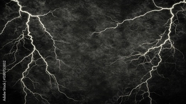 Fototapeta Lightning strikes create dramatic sky background stormy atmosphere