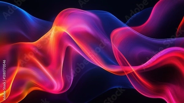 Fototapeta Lyrical abstract art in flowing patterns and glowing colors
