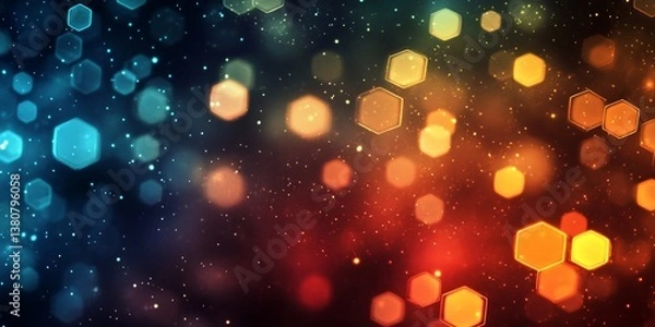 Fototapeta Abstract Bokeh Hexagons