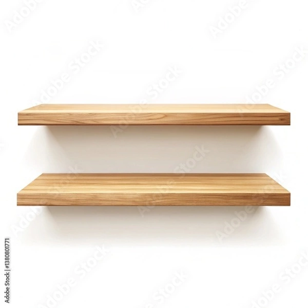 Fototapeta wooden shelves isolated