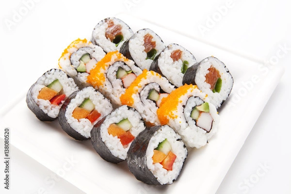 Obraz rolling sushi set