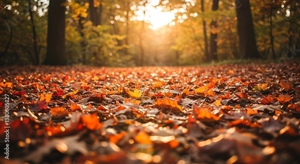 Fototapeta Golden Hour's Carpet AI Generated