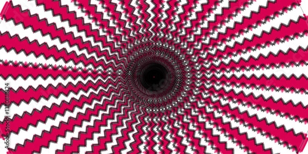 Fototapeta Abstract background red and black rays retro starburst. Radial spiral stripes backdrop Spin Spiral Ribbon Stripes pattern. Funky ray elements, circle motifs twisted . Swirling radial pattern. 