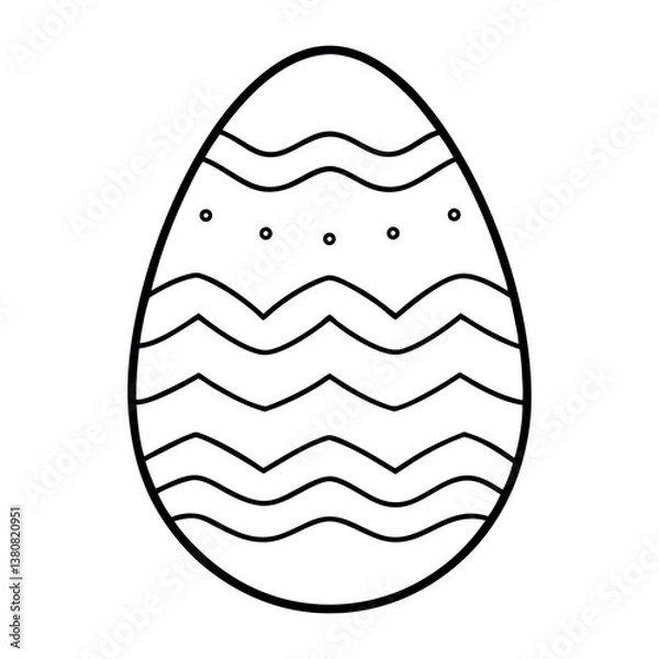 Obraz Simple decorated Easter egg