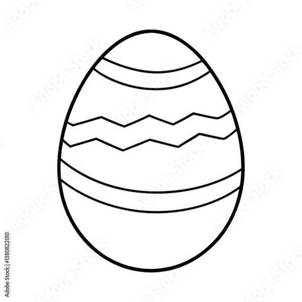 Obraz Simple decorated Easter egg