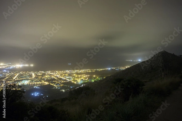 Obraz night scene, Mallorca, Spain