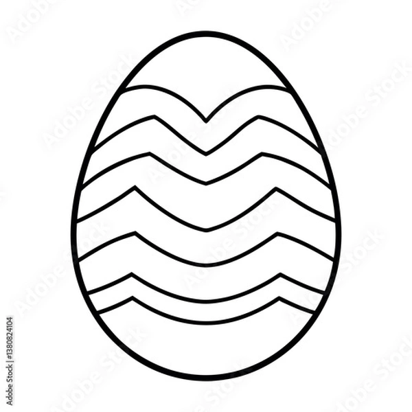 Obraz Simple decorated Easter egg
