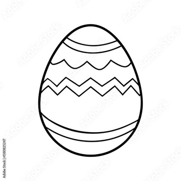 Obraz Simple decorated Easter egg