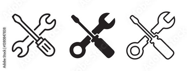 Obraz Black tools icon set.