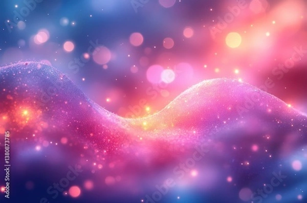 Fototapeta Pastel Dreamy Bokeh Background with Soft Glowing Light and Abstract Art Style