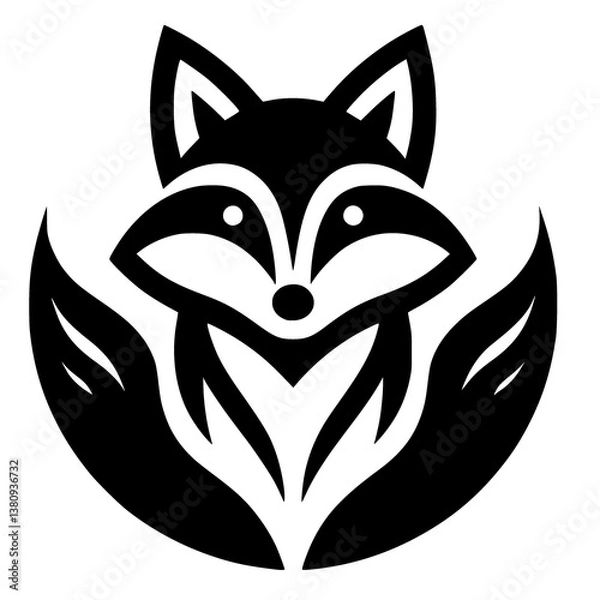 Fototapeta Minimalist Fox Icon – Stylish and Elegant Design for Nature-Inspired Projects