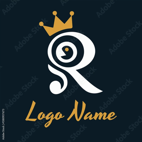 Fototapeta Elegant Letter R Logo Template . Sleek and Stylish Design