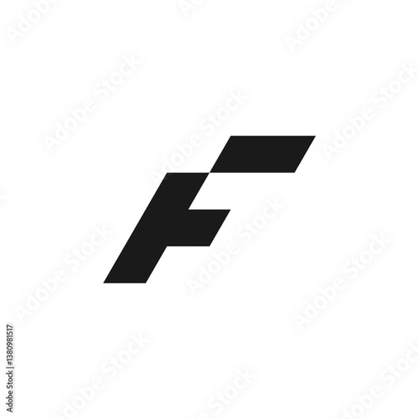Obraz letter F logo