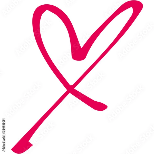 Obraz Hand drawn heart illustration