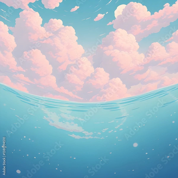 Obraz Sea ocean clouds blue