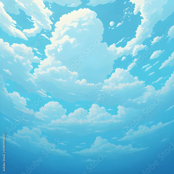 Obraz Sky clouds blue summer