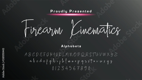 Fototapeta Bold and script alphabets. Vector font duo