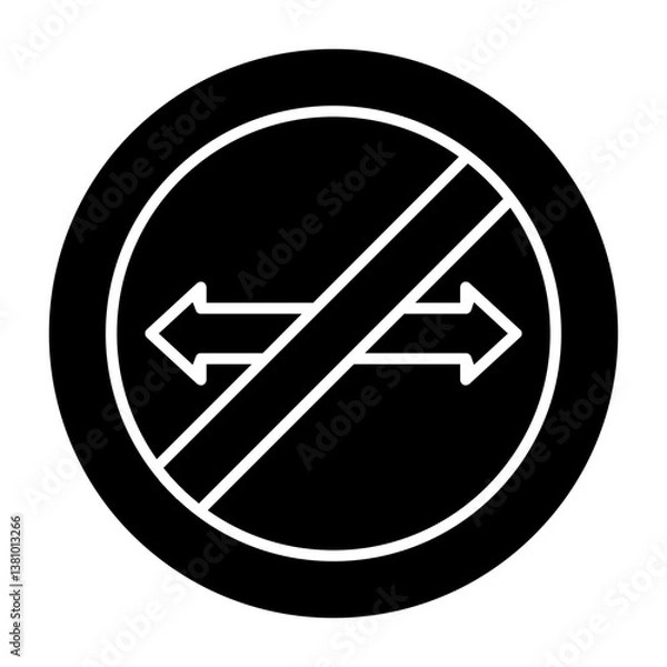 Fototapeta No Turn Icon