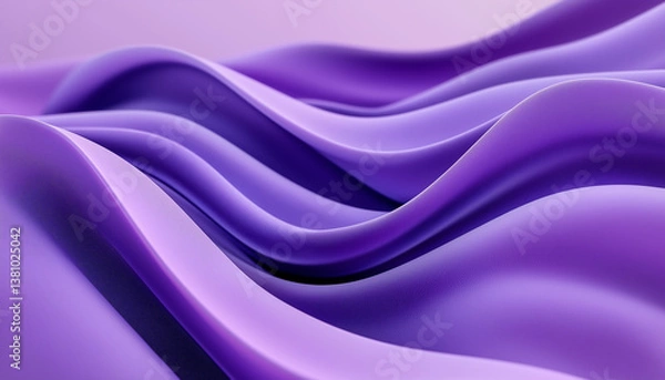 Obraz Abstract purple wavy silk backdrop. An elegant delicate satin wavy background.