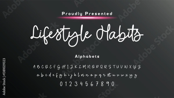 Obraz Hand drawn vector alphabet. Modern monoline signature script font. Elegant Signature Font. Best Alphabet Beautiful Calligraphy Signature Font