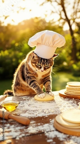 Fototapeta the baker cat