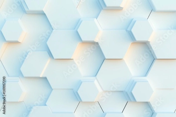Fototapeta geometric pattern background with interlocking hexagons in monochrome gradient creating sleek and modern design