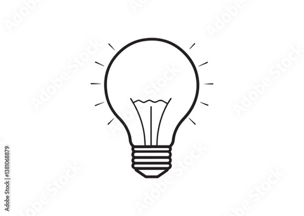 Obraz Bulb silhouette Vector