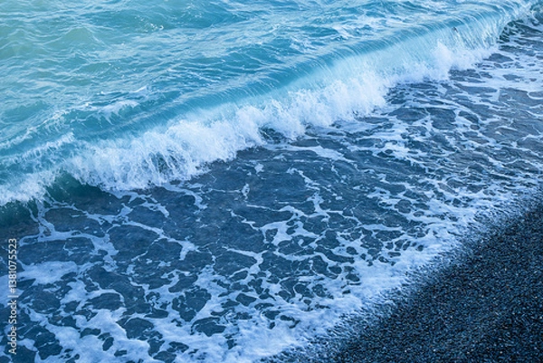 Obraz Seashore, pebbles and a small wave