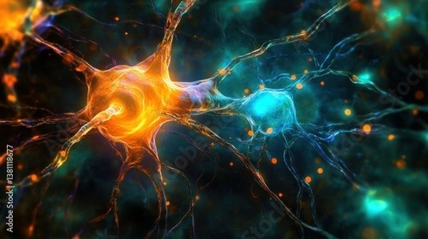 Obraz optic nerve damaged by optic neuritis closeup image