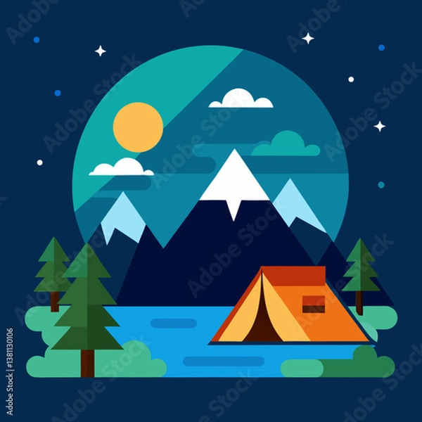 Obraz camping in the mountains