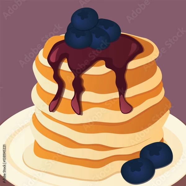 Fototapeta vector illustration of a creeps with berry jam