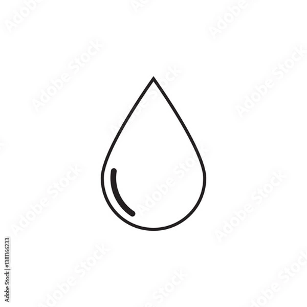 Fototapeta water drop icon logo vector design