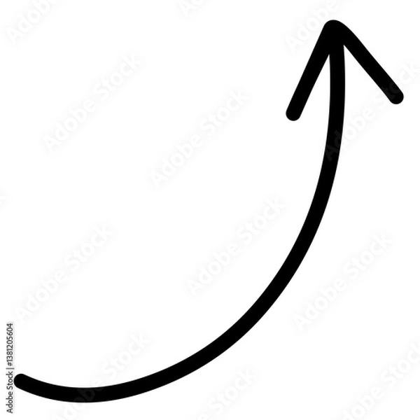 Obraz Hand Drawn Arrow, Monoline Arrow Doodle