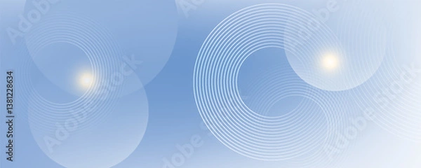 Fototapeta Abstract blue modern background with circle elements. Digital technology concept. vector illustration