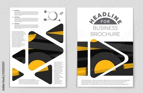 Fototapeta Abstract vector layout background set. For art template design, list, front page, mockup brochure theme style, banner, idea, cover, booklet, print, flyer, book, blank, card, ad, sign, sheet,, a4.