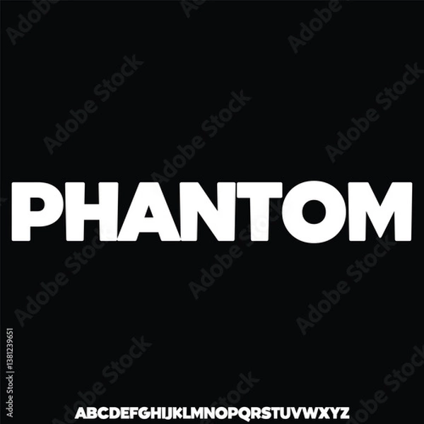 Fototapeta Modern futuristic phantom alphabet display font vector illustration