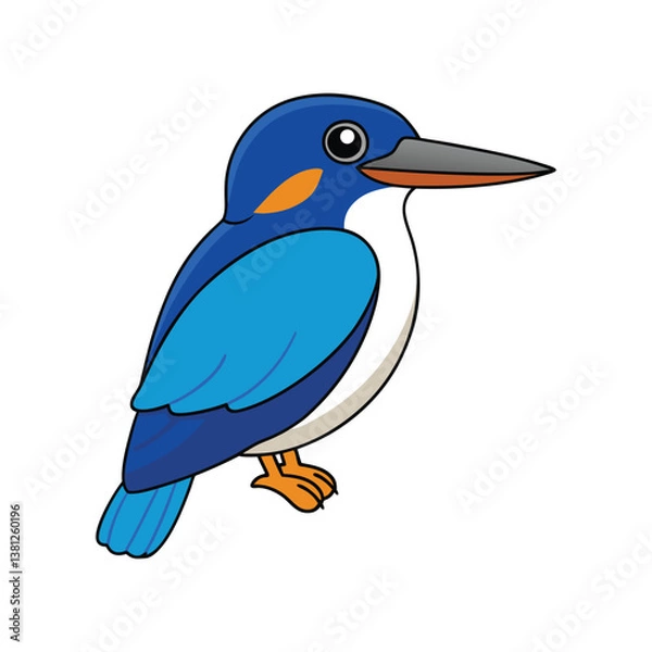 Fototapeta  Dynamic Azure Kingfisher Bird Artwork