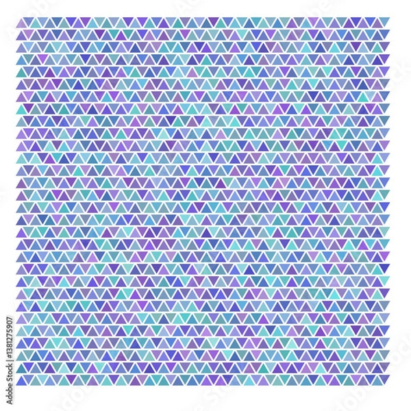 Fototapeta Blue and purple triangles mosaic pattern background.